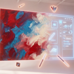 AI-generated brush strokes merging into a productivity interface — illustrating Adobe's push into Microsoft 365 Copilot